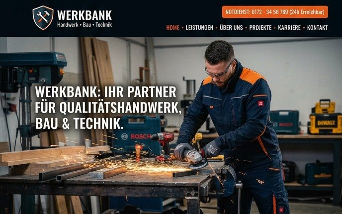 Werkbank – Vorschau der Designvorlage
